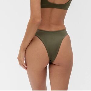 Left On Friday Olive Green Bikini Bottom Dawn XL